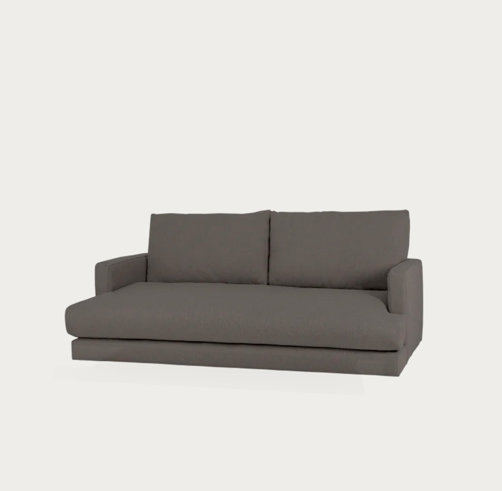 Sofa 3 plz. recto gris oscuro 190cm