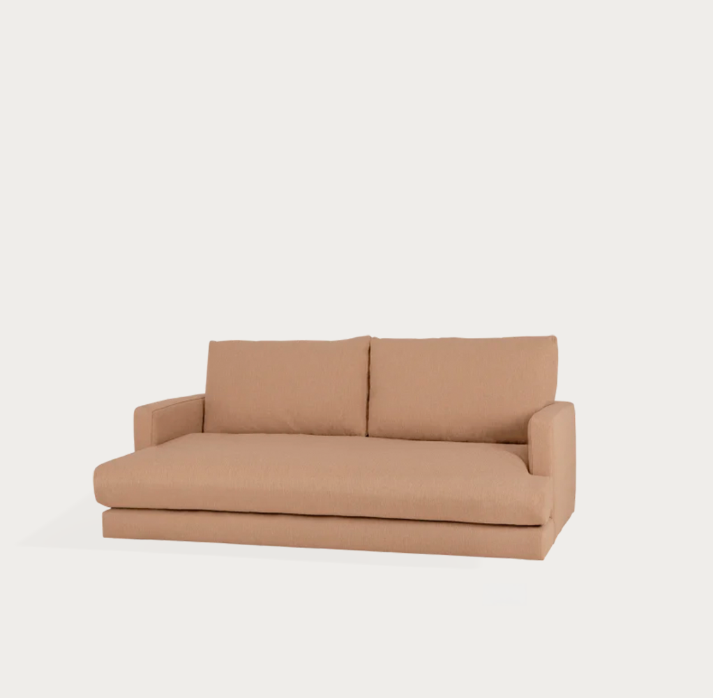 Sofa 3 plz. recto marron 190cm