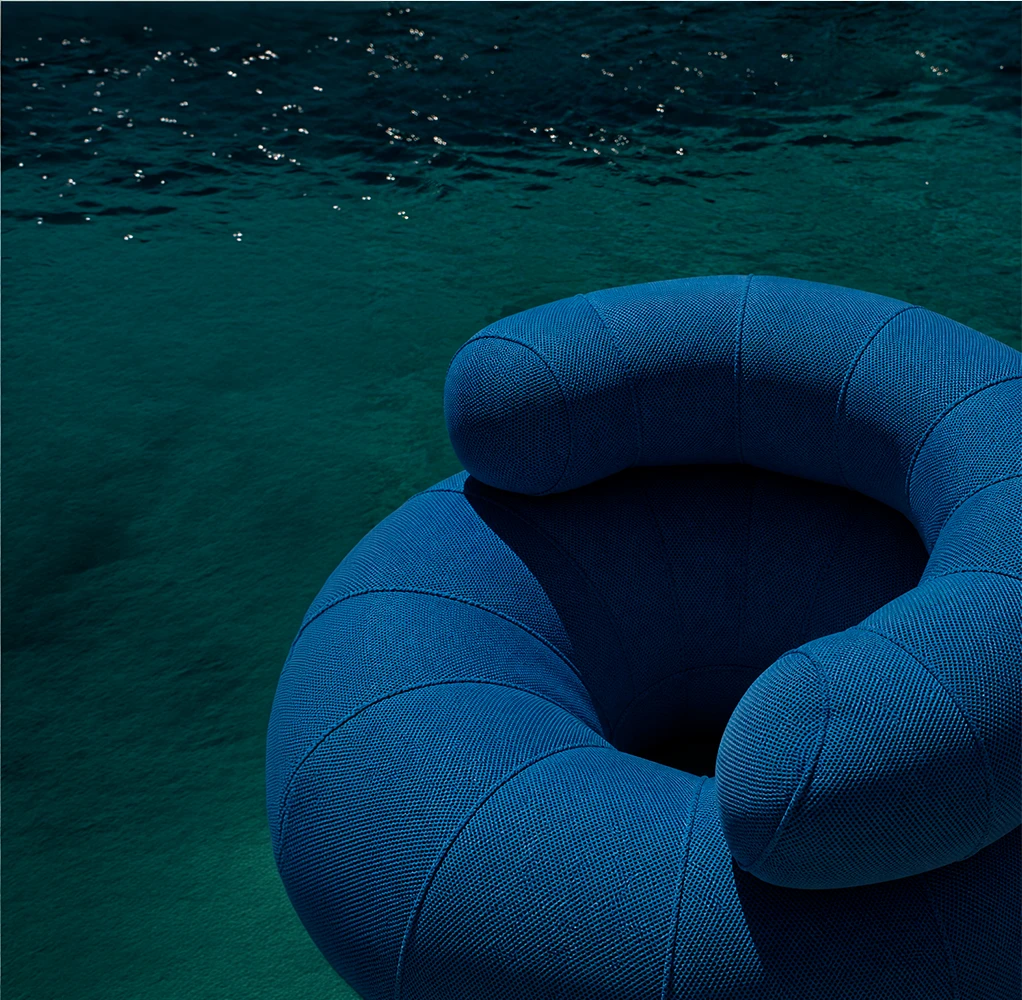 Sillon flotante donut petroleo 50cm