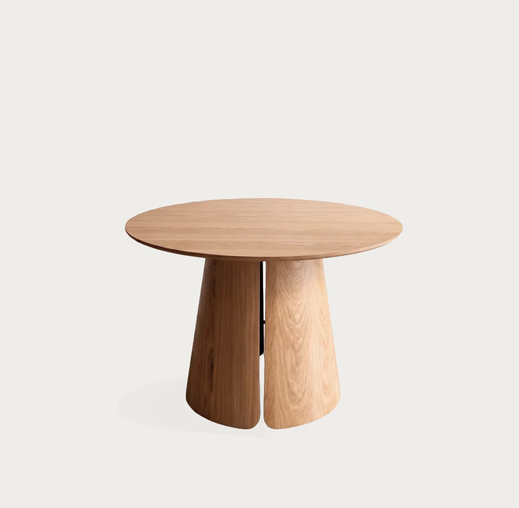 Mesa comedor ovalada extensible chapa de roble (100-140-180*100cm)