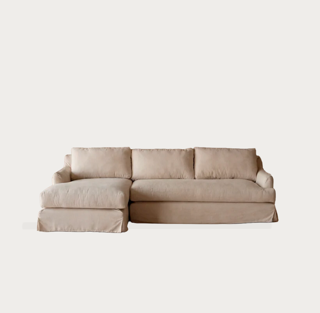 Sofa desenfundable chaise izq. color beige 285cm
