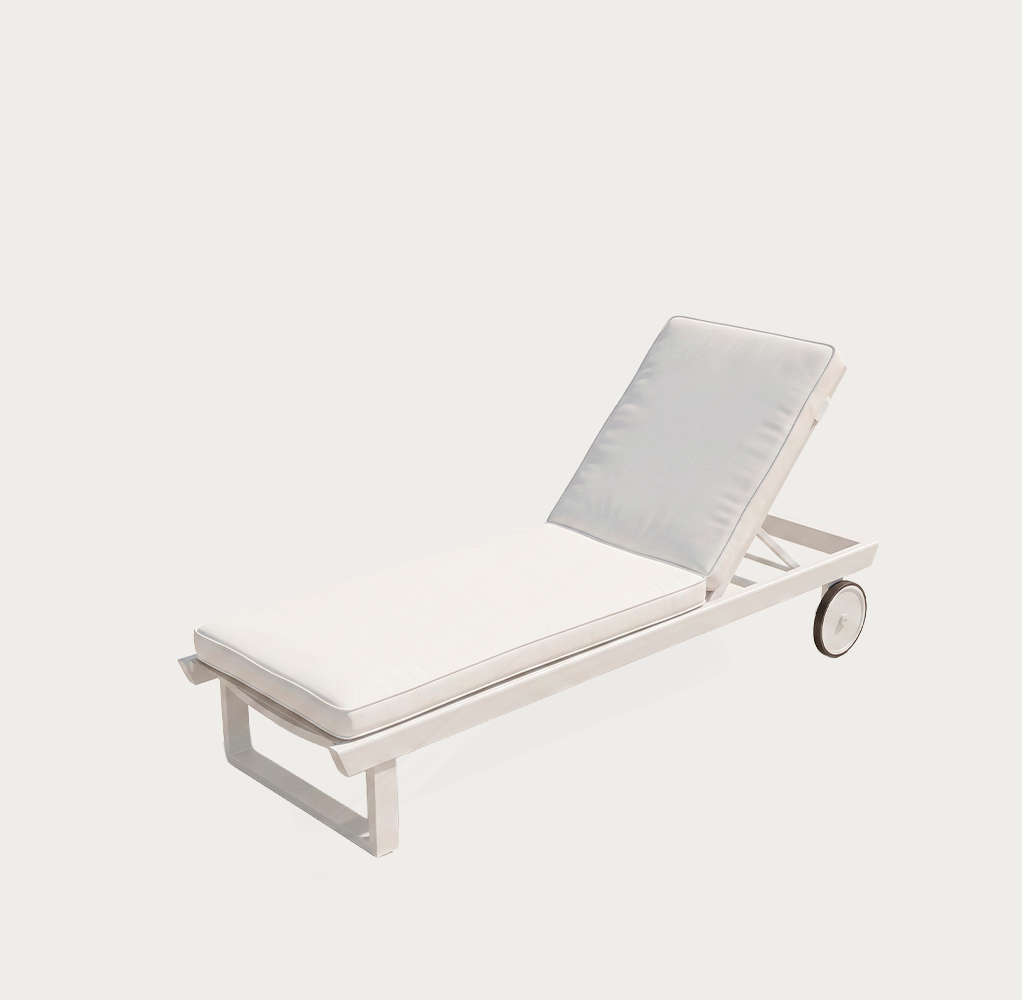 TUMBONA MASAI ALUM. BLANCO 200*70*30