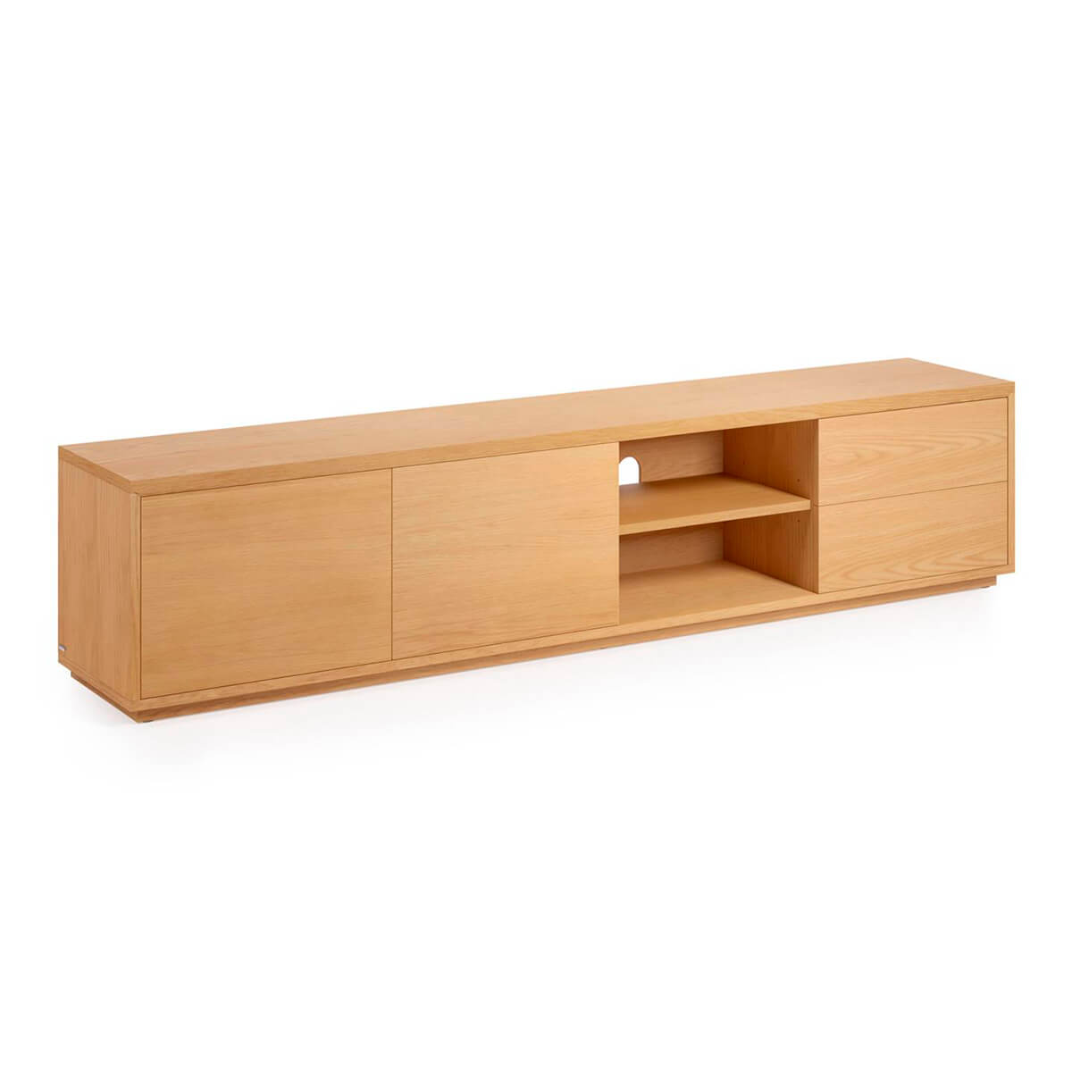 CINOM. Mueble tv chapa de roble