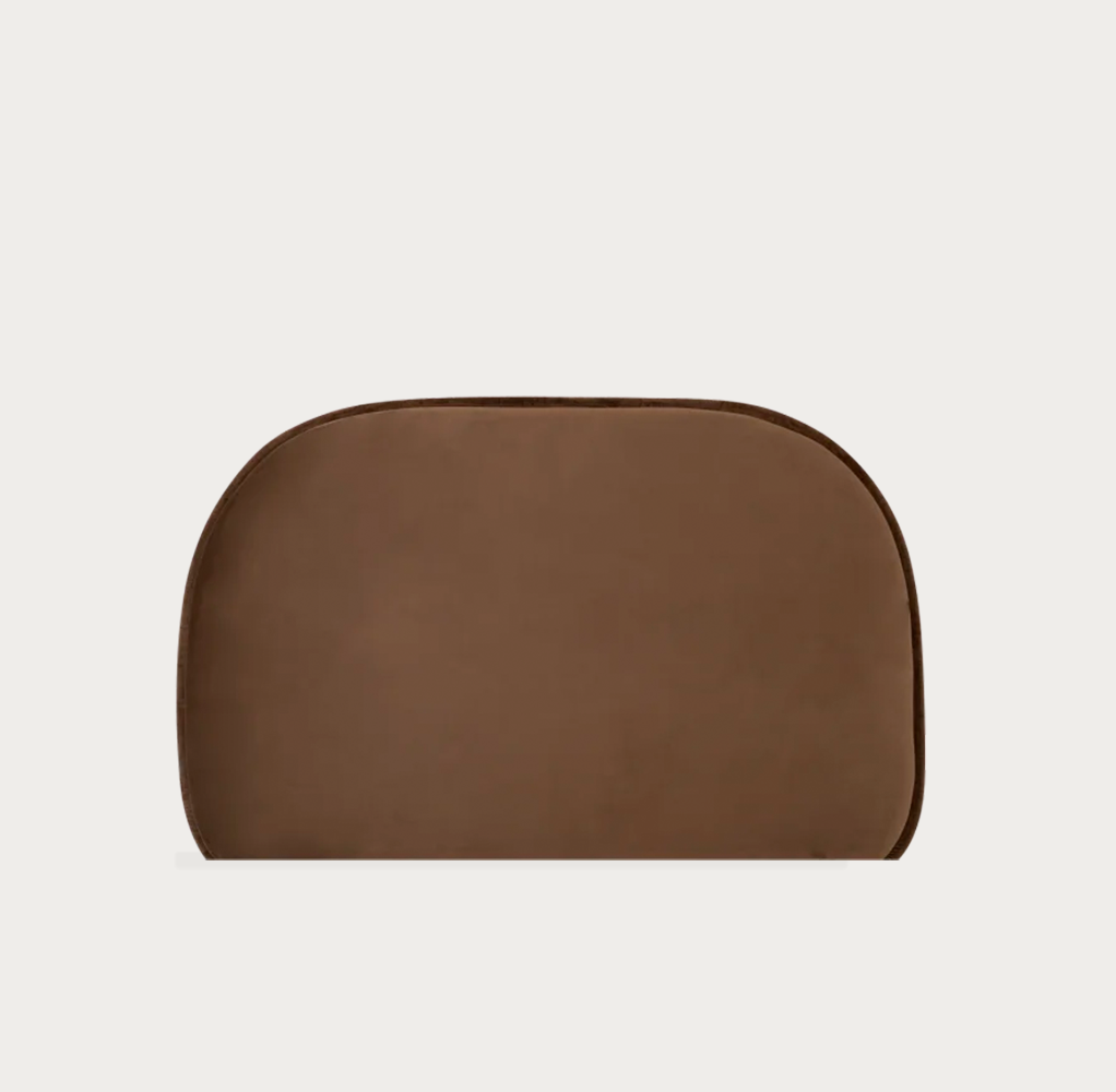 Cabecero Nina tapizado terciopelo marron chocolate